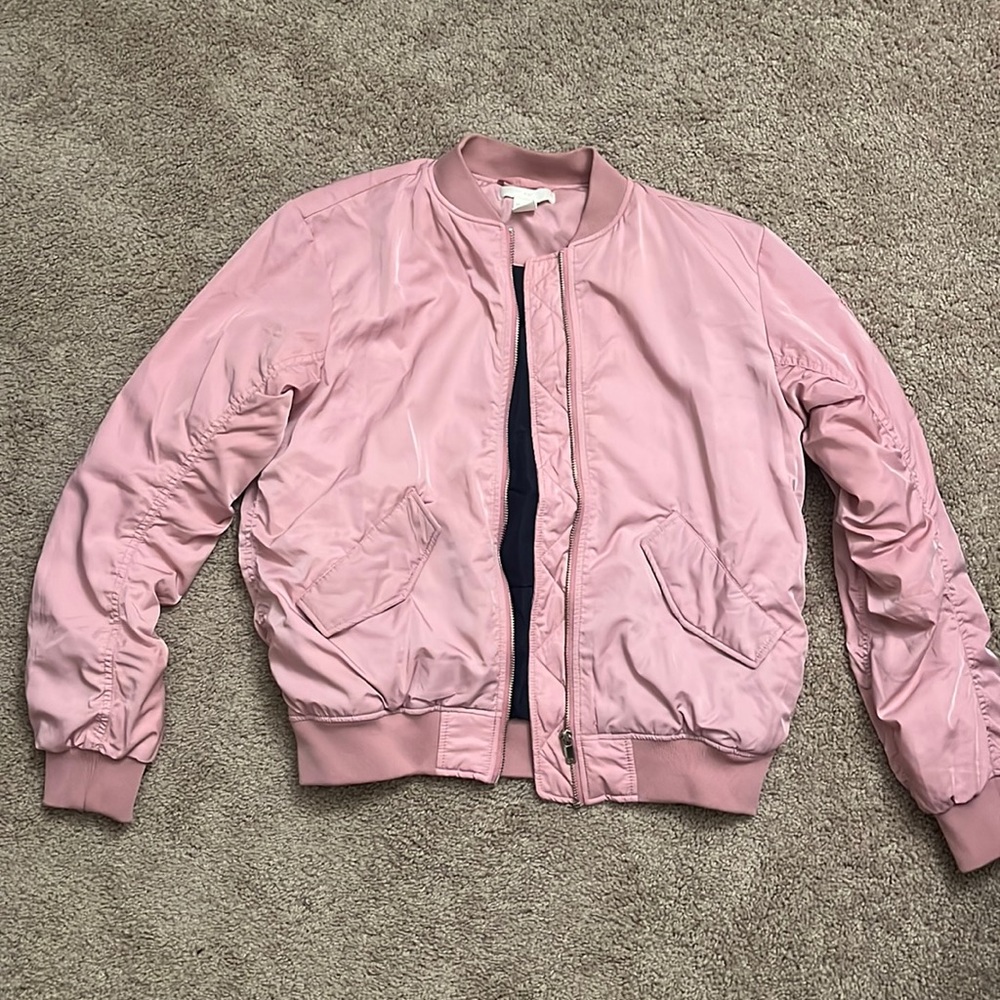 Pink bomber jacket